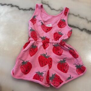 Zara Pink Romper with Strawberry Design